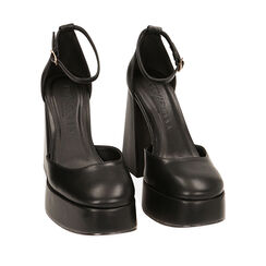 Décolleté platform nere, tacco 12 cm, 214916902EPNERO039, 002a