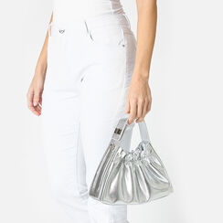 Mini sac femme argent en laminé, Primadonna, 255126324LMARGEUNI, 002a