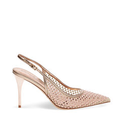 D&eacute;collet&eacute; rosa-oro con tacco 9 cm, Primadonna, 272127711LPRAOR035, 001a