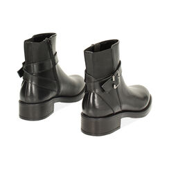 Tronchetto nero in pelle con fibietta, Primadonna, 24S212036PENERO037, 003 preview