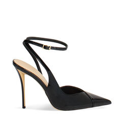 Escarpins noirs slingback talon 10,5 cm, Primadonna, 272129303VENERO035, 001a