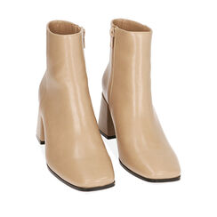 Ankle boots beige, tacco 7 cm , Special Price, 204988212EPBEIG037, 002a