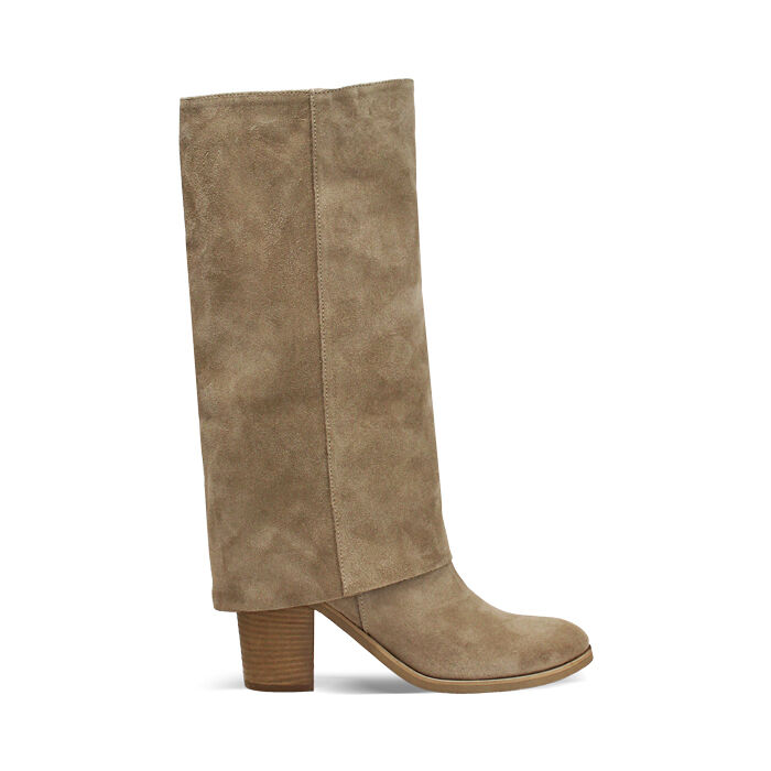 CALZATURA STIVALE CAMOSCIO BEIG, Primadonna, 271033101CMBEIG036