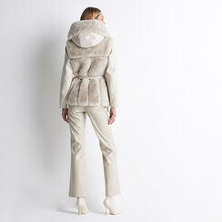Cappotto panna con cintura, Primadonna, 228502310FUPANNL, 005 preview