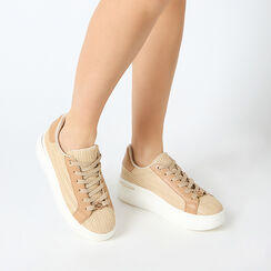 Zapatillas de mujer beige en rafia, Primadonna, 250602101RFBEIG036, 002a