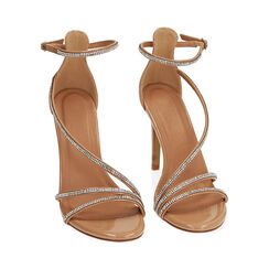 Sandali nude con strass, tacco 10 cm, Primadonna, 212174221VENUDE036, 002 preview