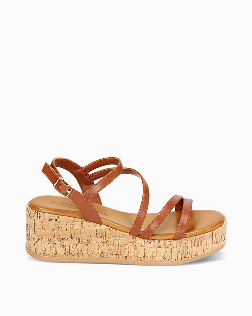 WOMEN SHOES WEDGE SYNTHETIC MARR, BROWN