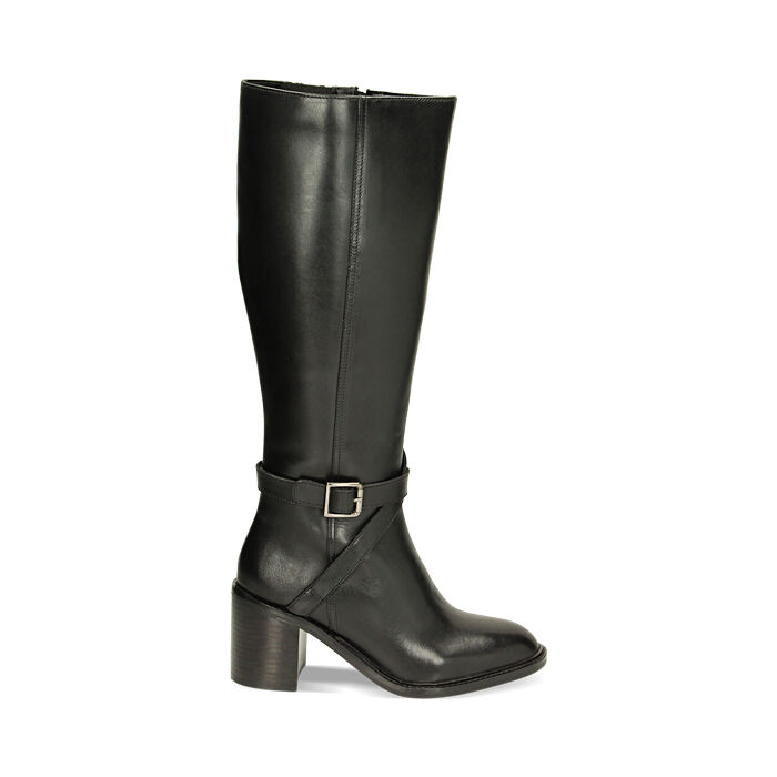 CALZATURA STIVALE PELLE NERO, Primadonna, 229474044PENERO038