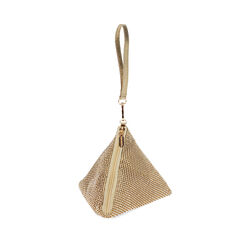 Mini bolso mujer oro en laminado con piedras, Primadonna, 255102403LPOROGUNI, 001a