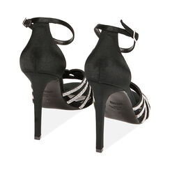 WOMEN SHOES SANDAL SATIN NERO, Primadonna, 212105620RSNERO035, 003 preview