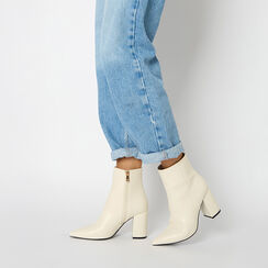 Tronchetti panna con tacco di 7,9 cm da donna, Primadonna, 262723302EPPANN035, 002 preview