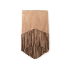 Falda de microfibra camello con detalles elegantes, 26C925128MFCAMEM, 001a