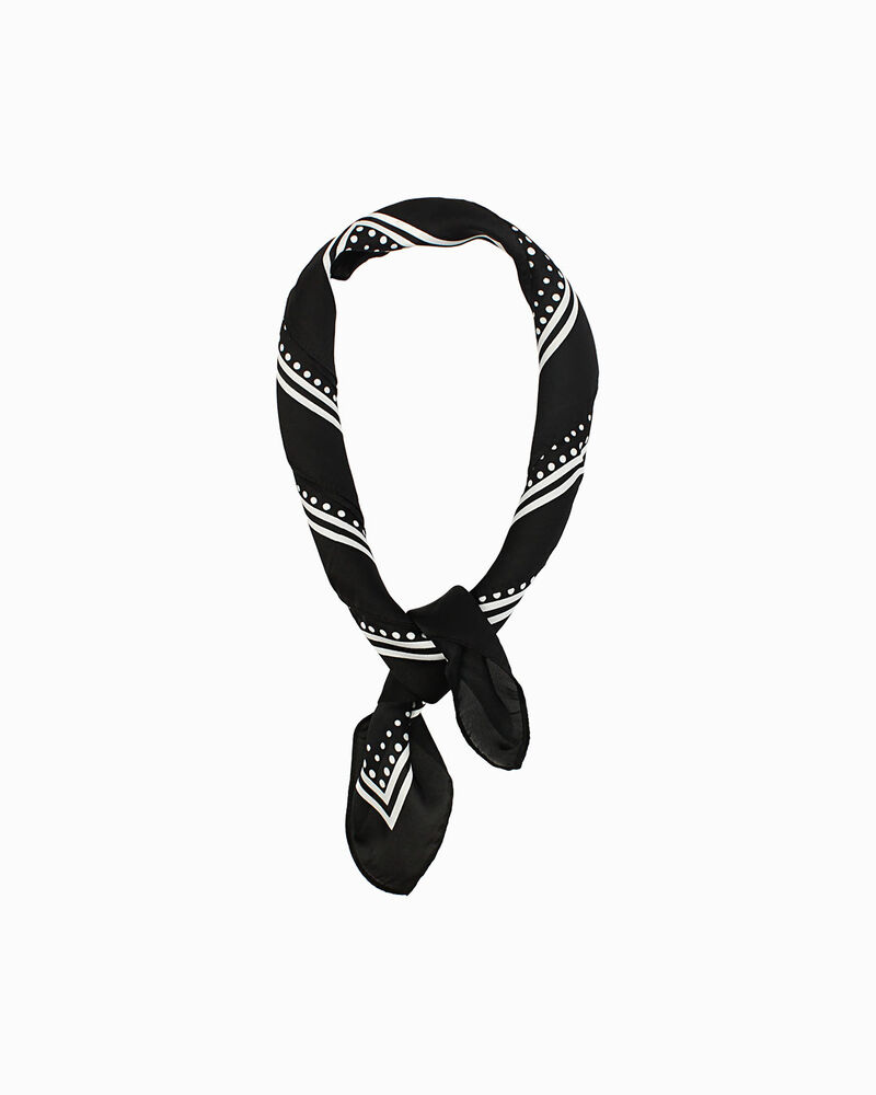 Foulard da donna nero-bianco a fantasia image number null