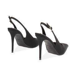 Décolleté slingback nere con tacco 10 cm, Primadonna, 262130679LYNERO035, 003 preview