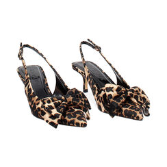 Décolleté slingback donna leopard con fiocco, tacco 5,5 cm, Primadonna, 252115911RSLEOP035, 003 preview