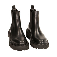 WOMEN SHOES BEATLES LEATHER NERO, Primadonna, 22S211318PENERO036, 002a