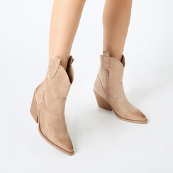 Bottillons femme taupe en microfibre, Primadonna, 253073111MFTAUP036, 002a
