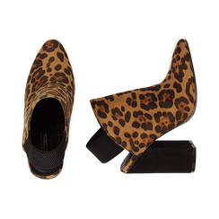 Mules leopard in microfibra, tacco 11 cm , Scarpe, 142186941MFLEOP035, 003 preview