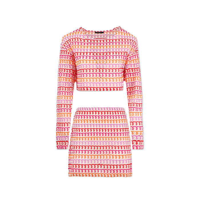 Coordinato mare donna multicolor arancio in tessuto, Primadonna, 25B424480TSMUARL