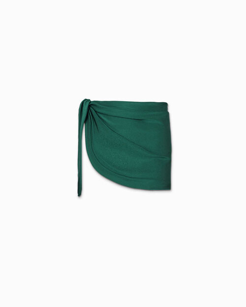 Cubreba&ntilde;ador de mujer color verde en tejido, 