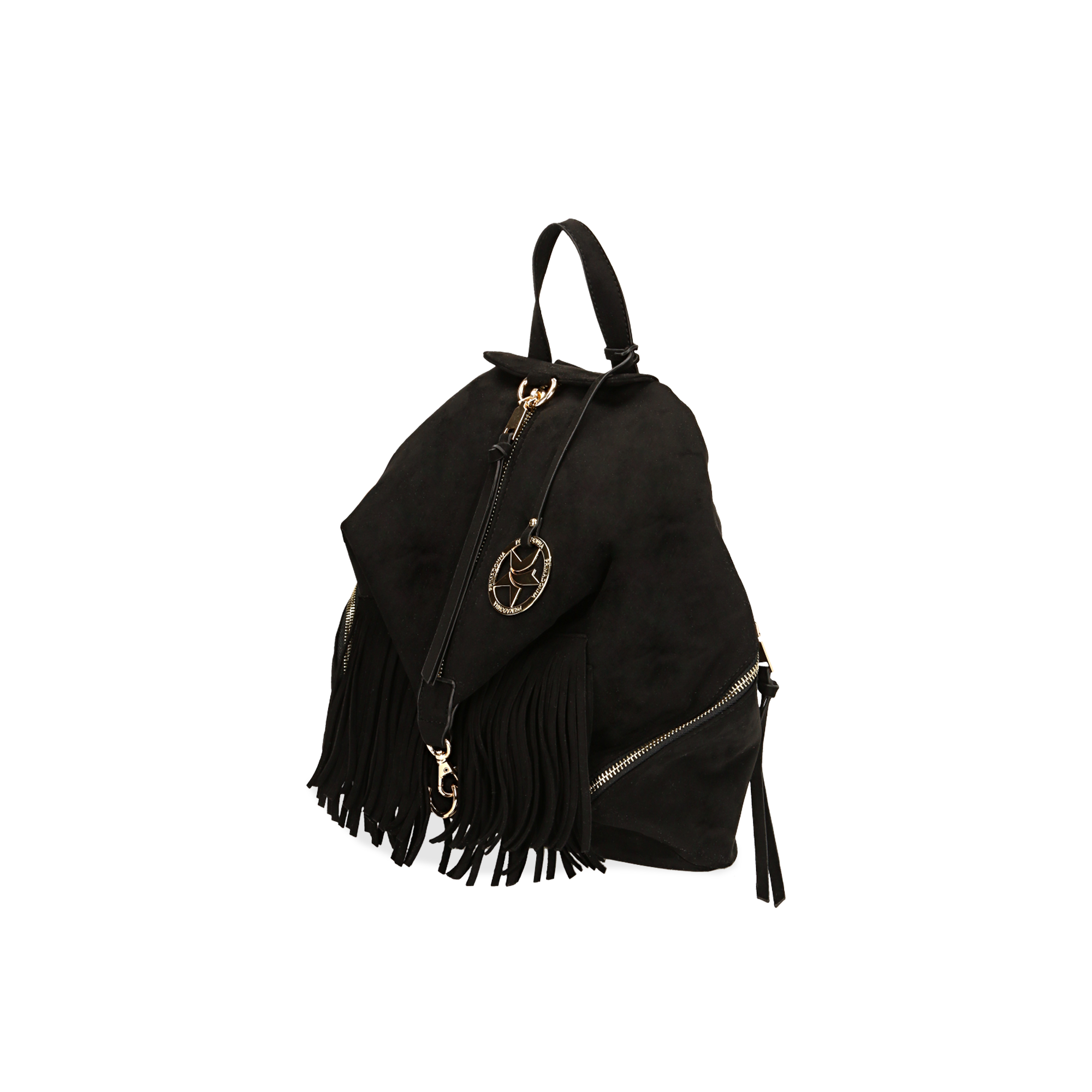 zaino nero con frange