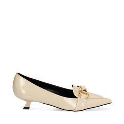 Zapatos de tacón bajos color crema, Primadonna, 244922901NPPANN036, 001a