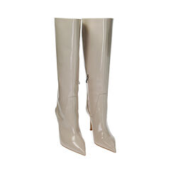 Stivali panna in naplak a punta, tacco 10 cm, Primadonna, 22T905351NPPANN035, 002 preview