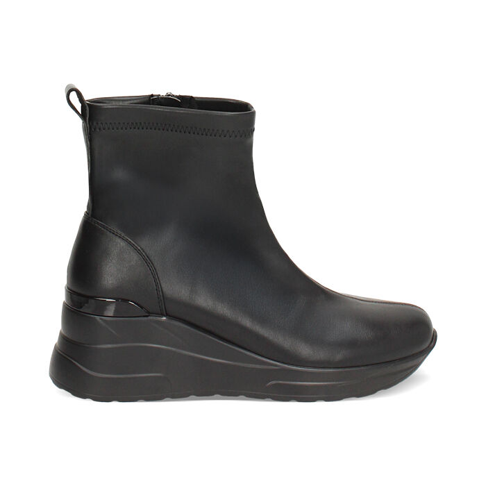 Slip on nere con plateau da 7 cm per un look audace, Primadonna, 262850902EPNERO037