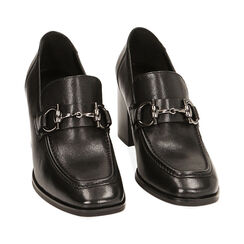WOMEN SHOES MOCASSINS LEATHER NERO, Primadonna, 22L923007PENERO035, 002 preview