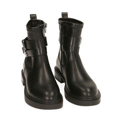 Ankle boots neri con cinghie, Primadonna, 200638511EPNERO035, 002 preview