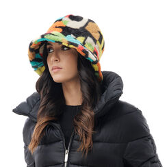 Chapeau noir-beige multicolore, 24B401301FUNEBEUNI, 002a