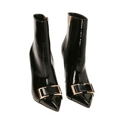 Botines naplack negros, tacón 10 cm, Primadonna, 202173905NPNERO035, 002 preview