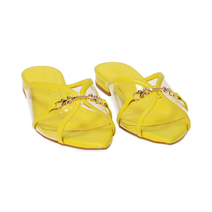 Sandali donna flat gialli in pvc Primadonna Collection