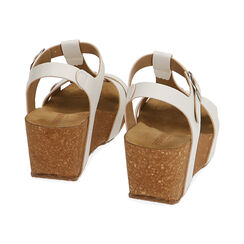 Sandalias blancas, cuña fussbett de 5,5 cm, Zapatos, 19M912002EPBIAN037, 003 preview