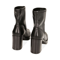 Stivaletti neri in pelle, tacco 8,4 cm, Primadonna, 22B814404PENERO035, 003 preview