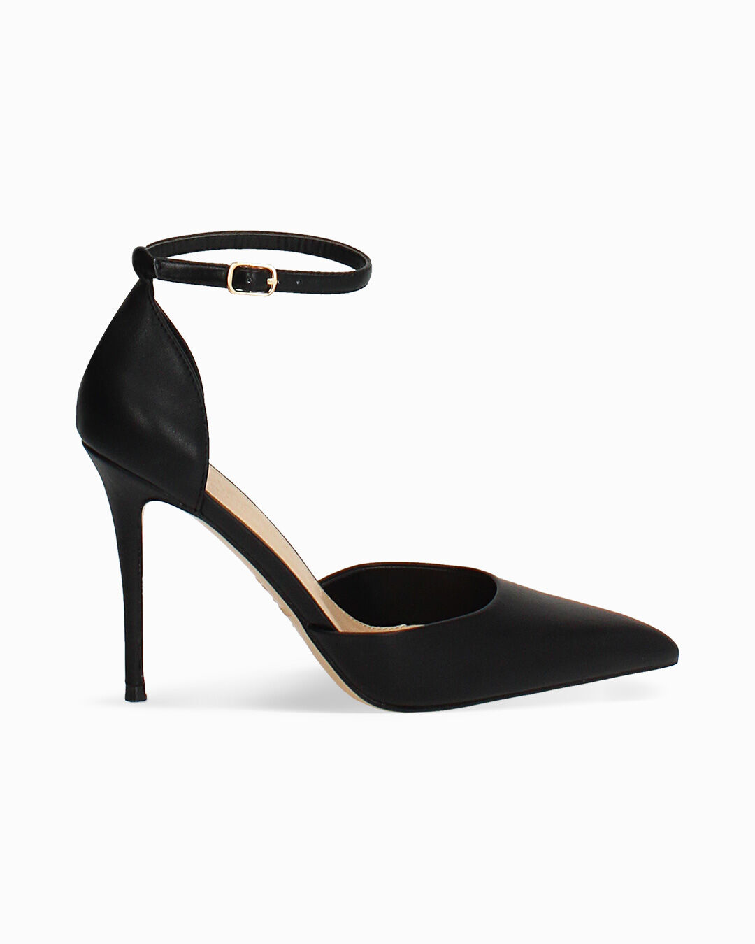 Open shank nero tacco 10 cm