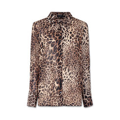 Camisa de mujer con dise&ntilde;o de leopardo de tela, Ropa, 25C924429TSLEOPM, 001 preview
