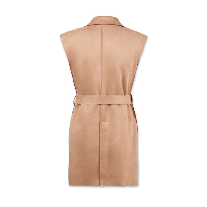 Gilet donna camel in microfibra Primadonna Collection - Main Image