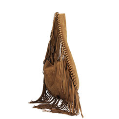 Borsa a spalla marrone in microfibra con frange, Primadonna, 26M701546MFMARRUNI, 003 preview
