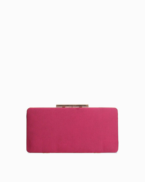 Clutch burdeos con bandolera removible, BURGUNDY