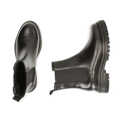 Chelsea boots neri in pelle, tacco 4 cm , SPECIAL WEEK, 18L920011PENERO037, 003 preview