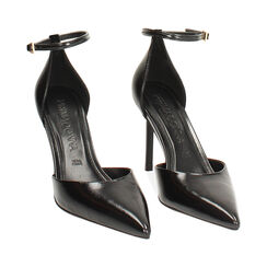 Décolleté open shank neri con tacco 9,5 cm, Primadonna, 262156402EUNERO035, 003 preview