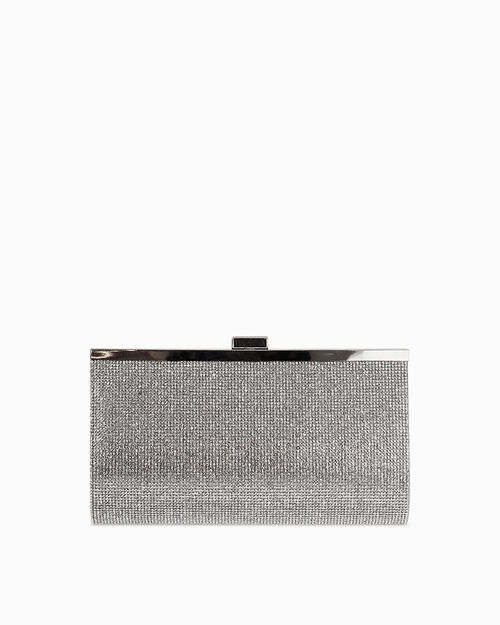 Pochette argento con pietre scintillanti, SILVER