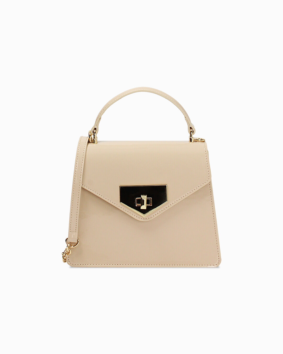 Mini bag beige con tracolla removibile