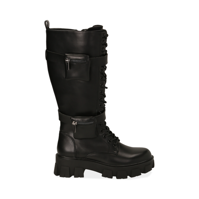 Anfibi Con Gambale Alto Neri Primadonna Collection