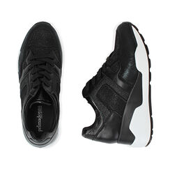 Sneakers noires, compensée 7 cm , Soldés, 162800947EPNERO037, 003 preview