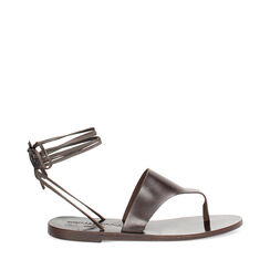 Sandali bassi donna testa di moro in vacchetta, Primadonna, 25B816001VAMORO035, 001a