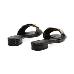 Ciabattine da donna in vernice nera con morsetto, Primadonna, 254951308VENERO035, 003 preview