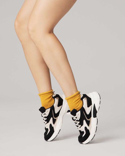 Sneakers nero-beige dal design moderno, MULTI COLOR