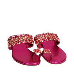 Sandalias flat joya fucsia laminado, 194909955LMFUCS036, 002a